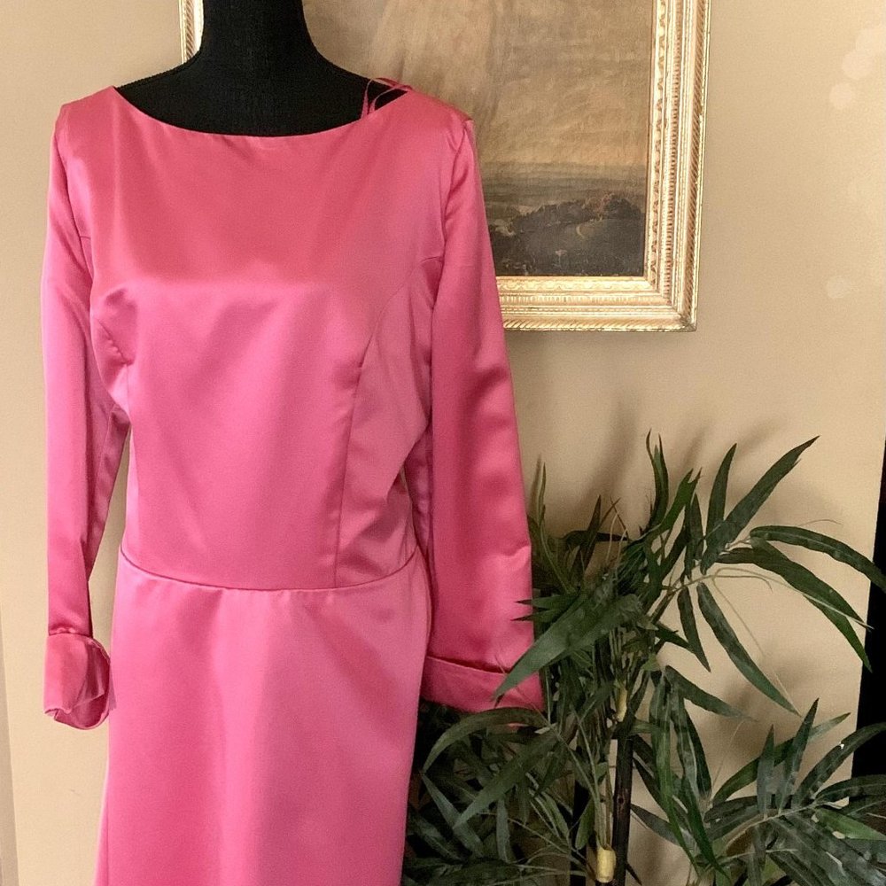 HOT Pink Vintage inspired plus size cocktail dress
